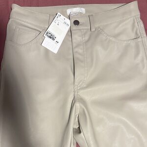 H&M Cream Straight Leg Pants
